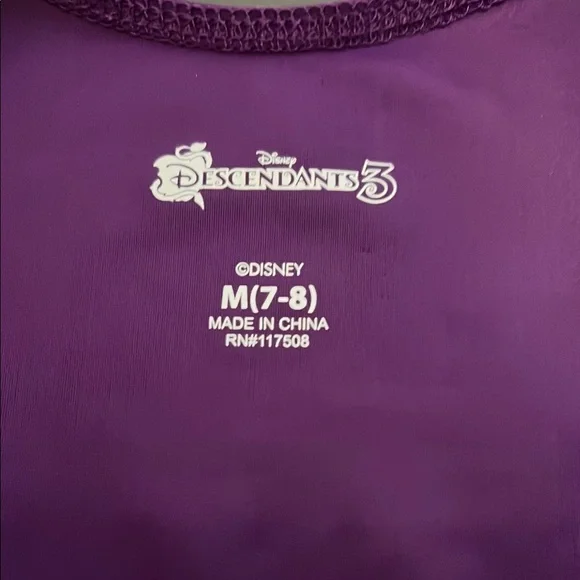Disney Descendants Purple Ombre MAL Kids Dress with Dragon Heart Design - Picture 2 of 2